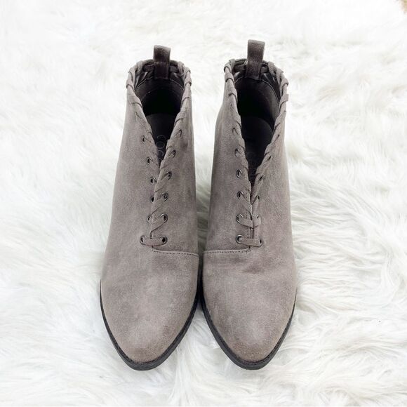 Coconuts by Matisse Bamba Whipstitch Taupe Suede Booties - Picture 2 of 11